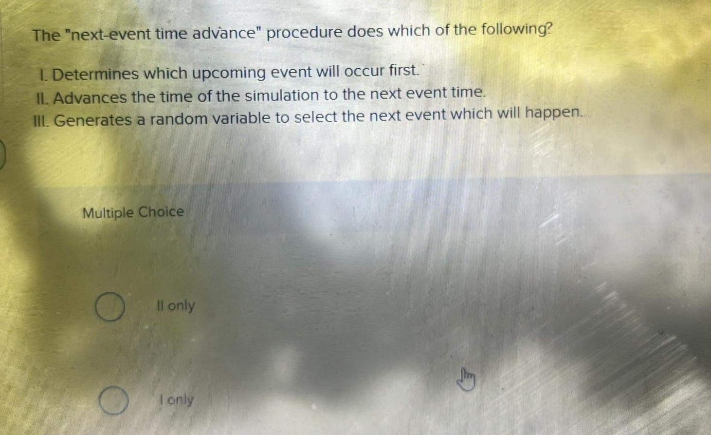 The "next-event time advance" procedure does