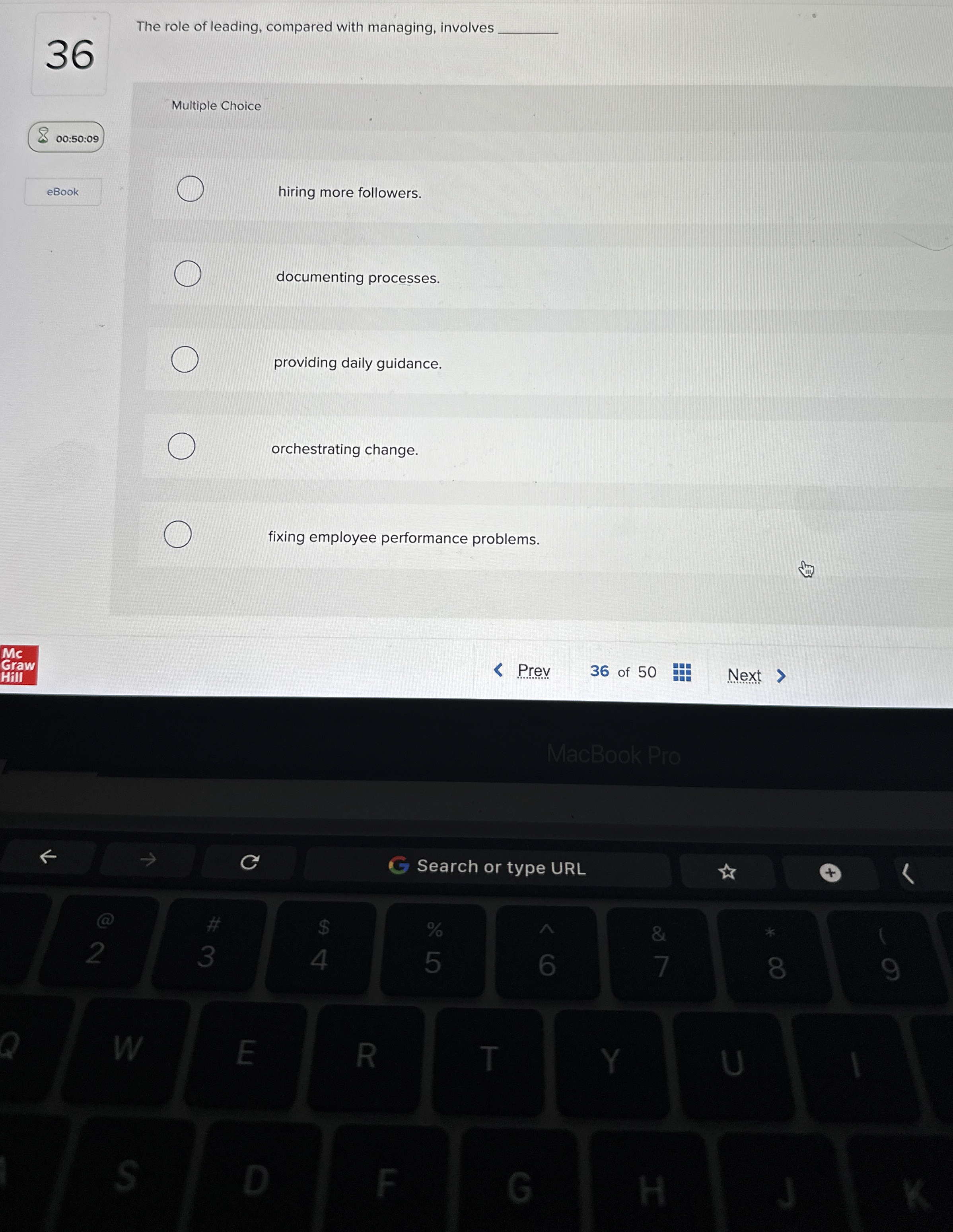 3 6 The role of leading, compared with managing,
