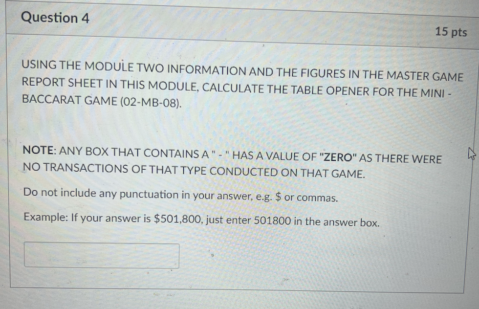 Can I have the answer? MODULE TWO INFORMATION