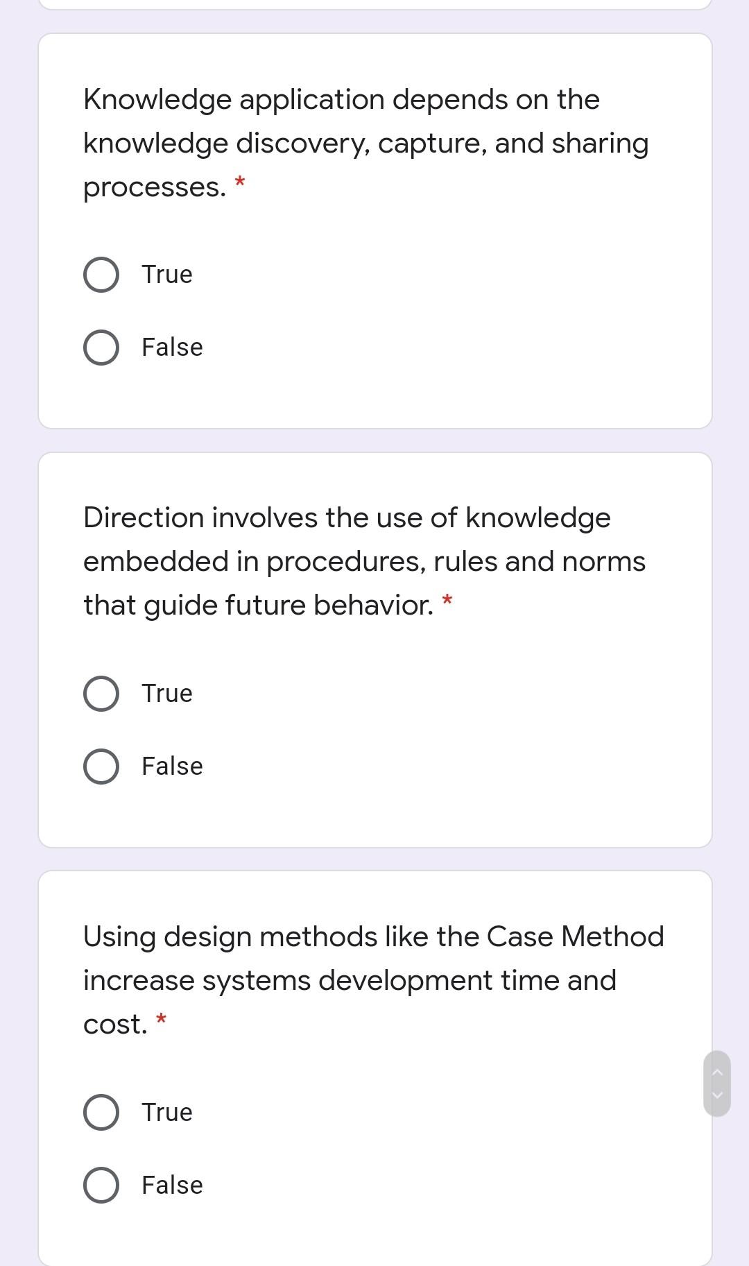 Knowledge application depends on the knowledge