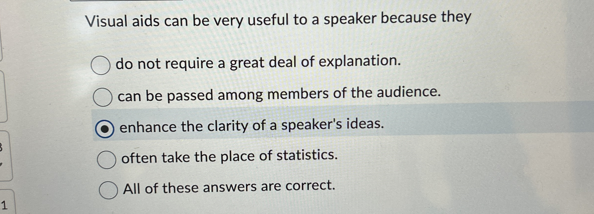 Visual aids can be very useful to a speaker