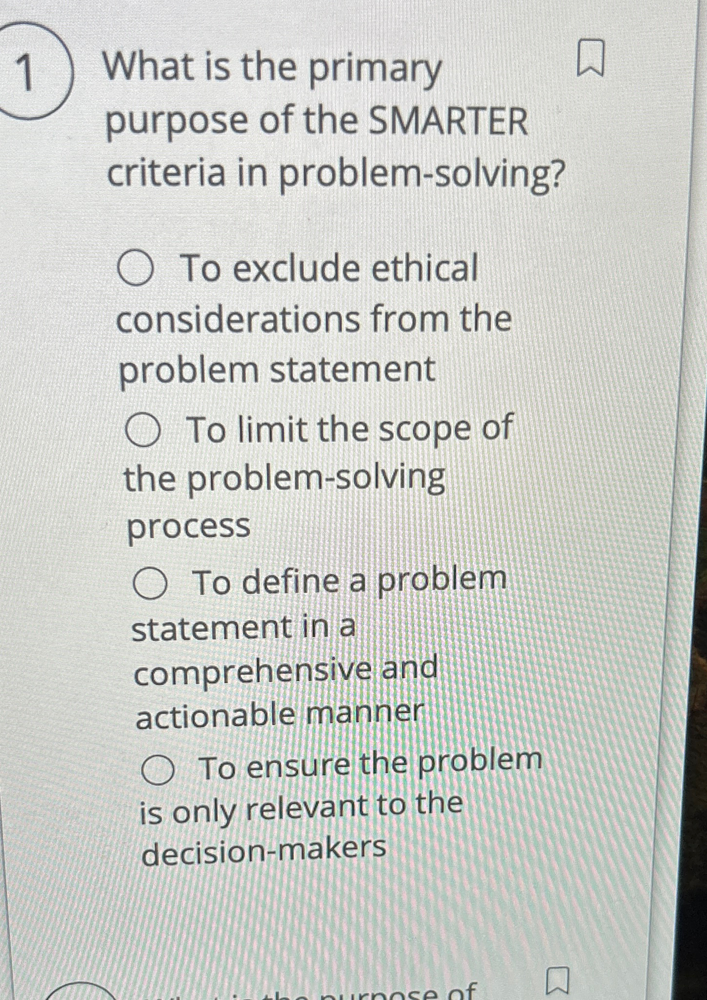 1 What is the primary purpose of the SMARTER