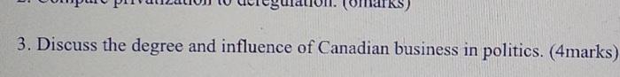 on. 3. Discuss the degree and influence of
