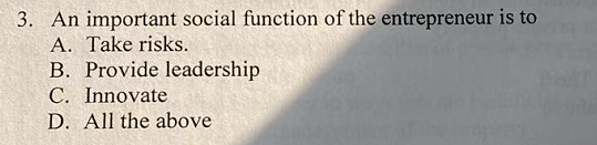 3. An important social function of the
