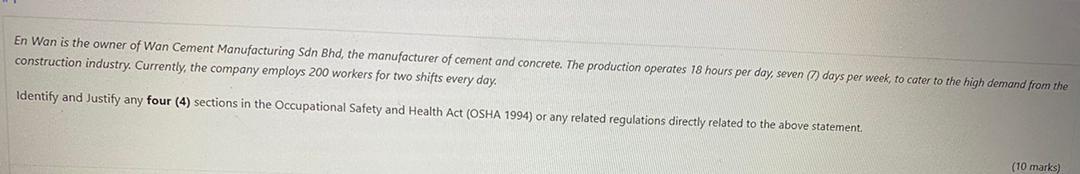 En Wan is the owner of Wan Cement Manufacturing