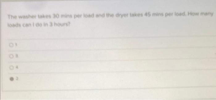 The washer takes 30 mins per load and the dryer