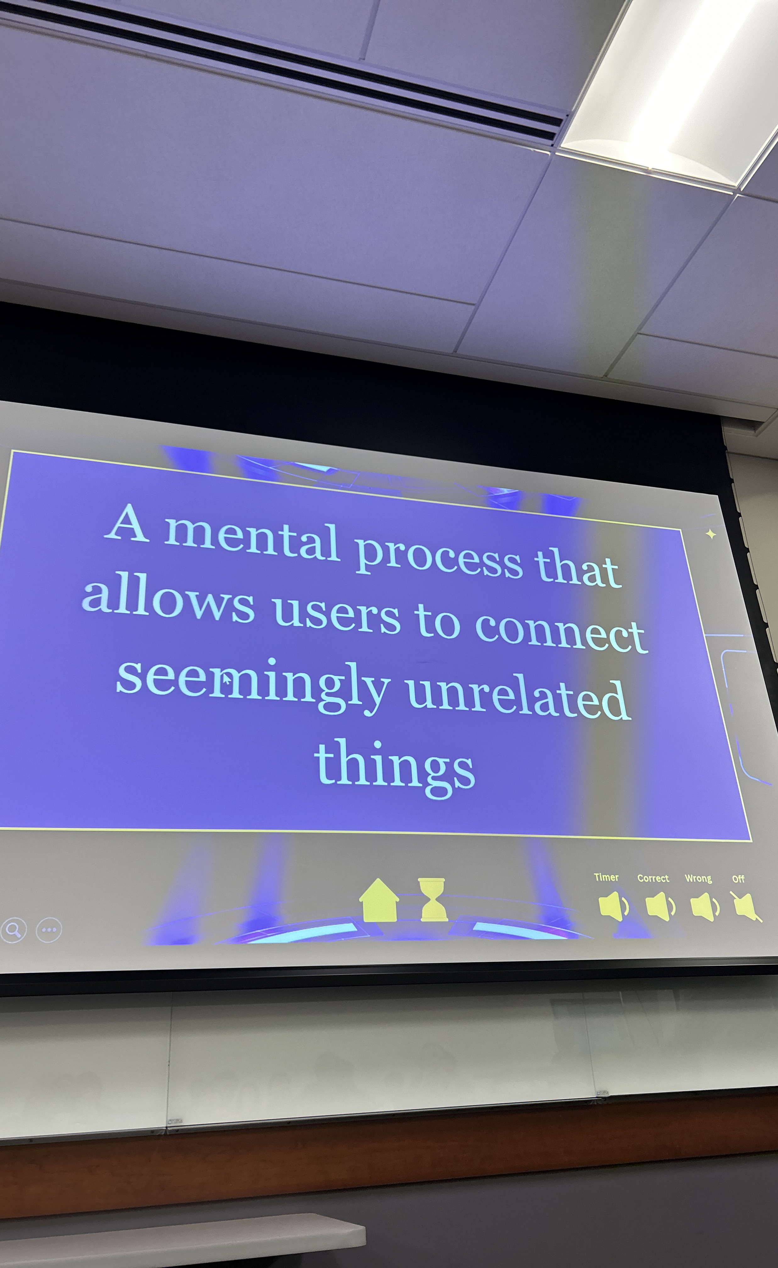 A mental process that allows users to connect