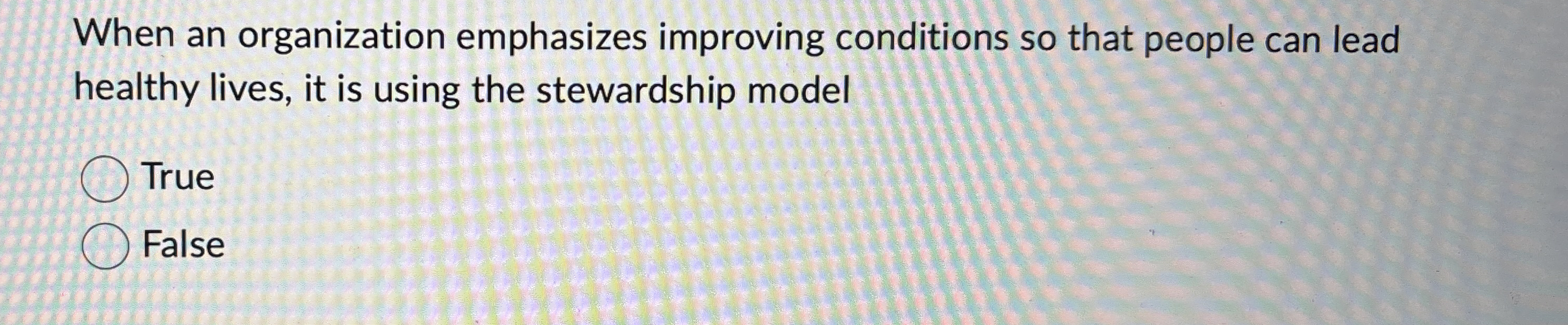 When an organization emphasizes improving