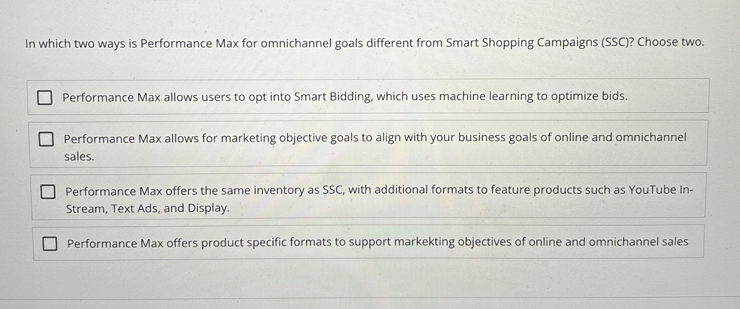 In which two ways is Performance Max for