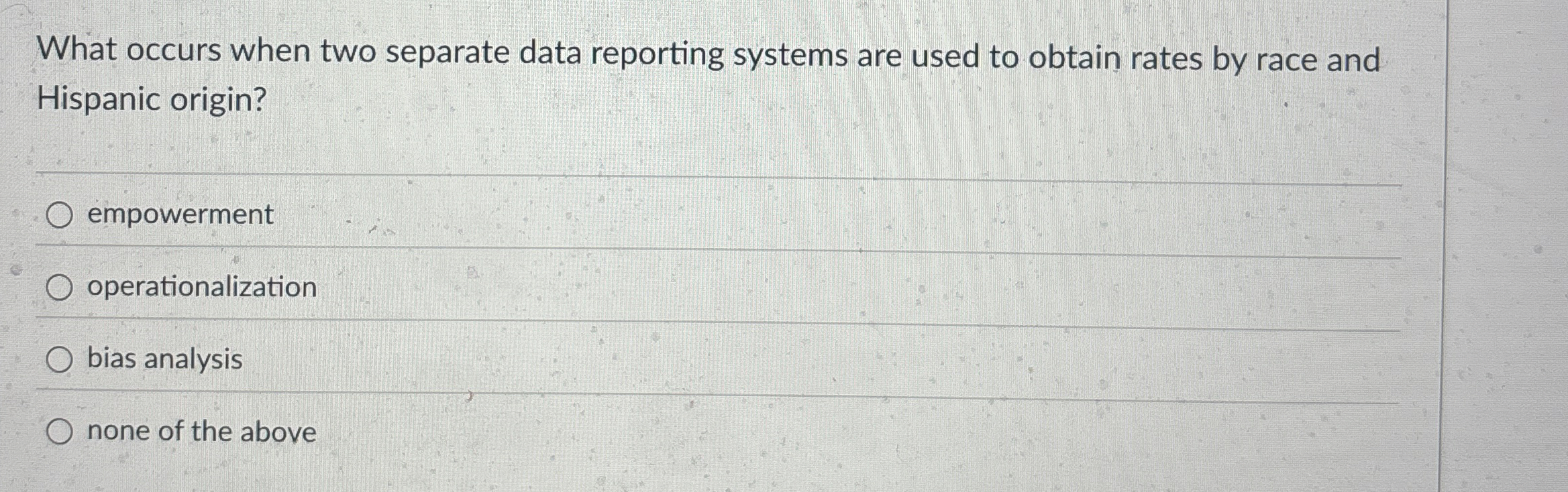 What occurs when two separate data reporting