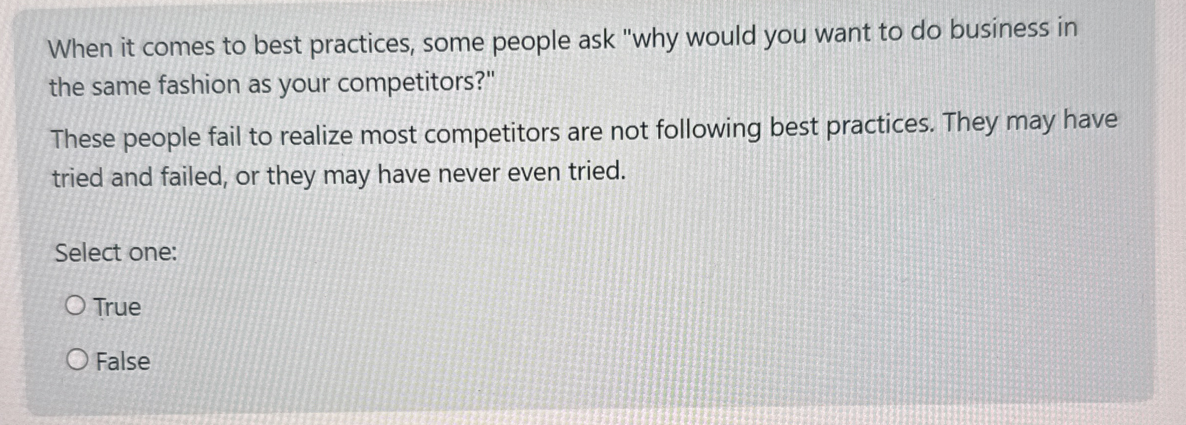 When it comes to best practices, some people ask