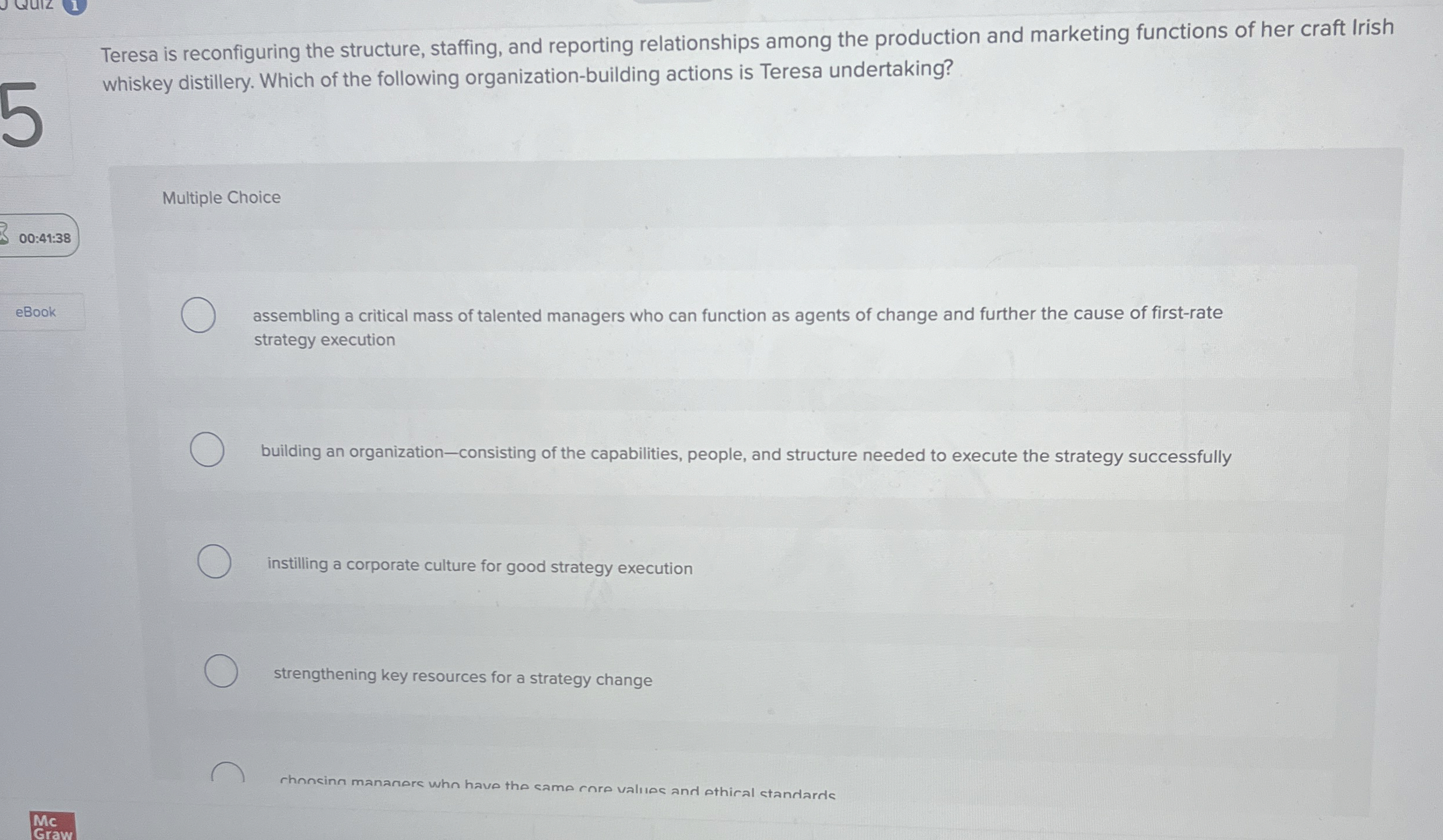 Teresa is reconfiguring the structure, staffing,