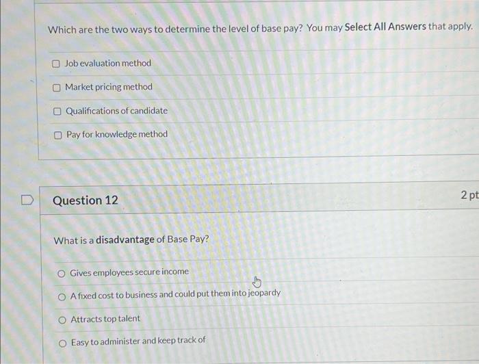 Which are the two ways to determine the level of
