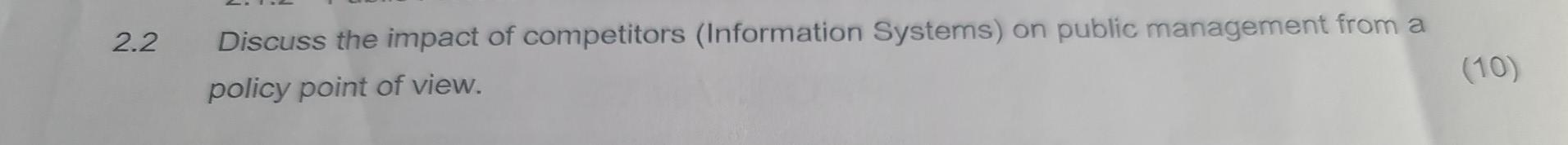 on 2.2 public management from a Discuss the