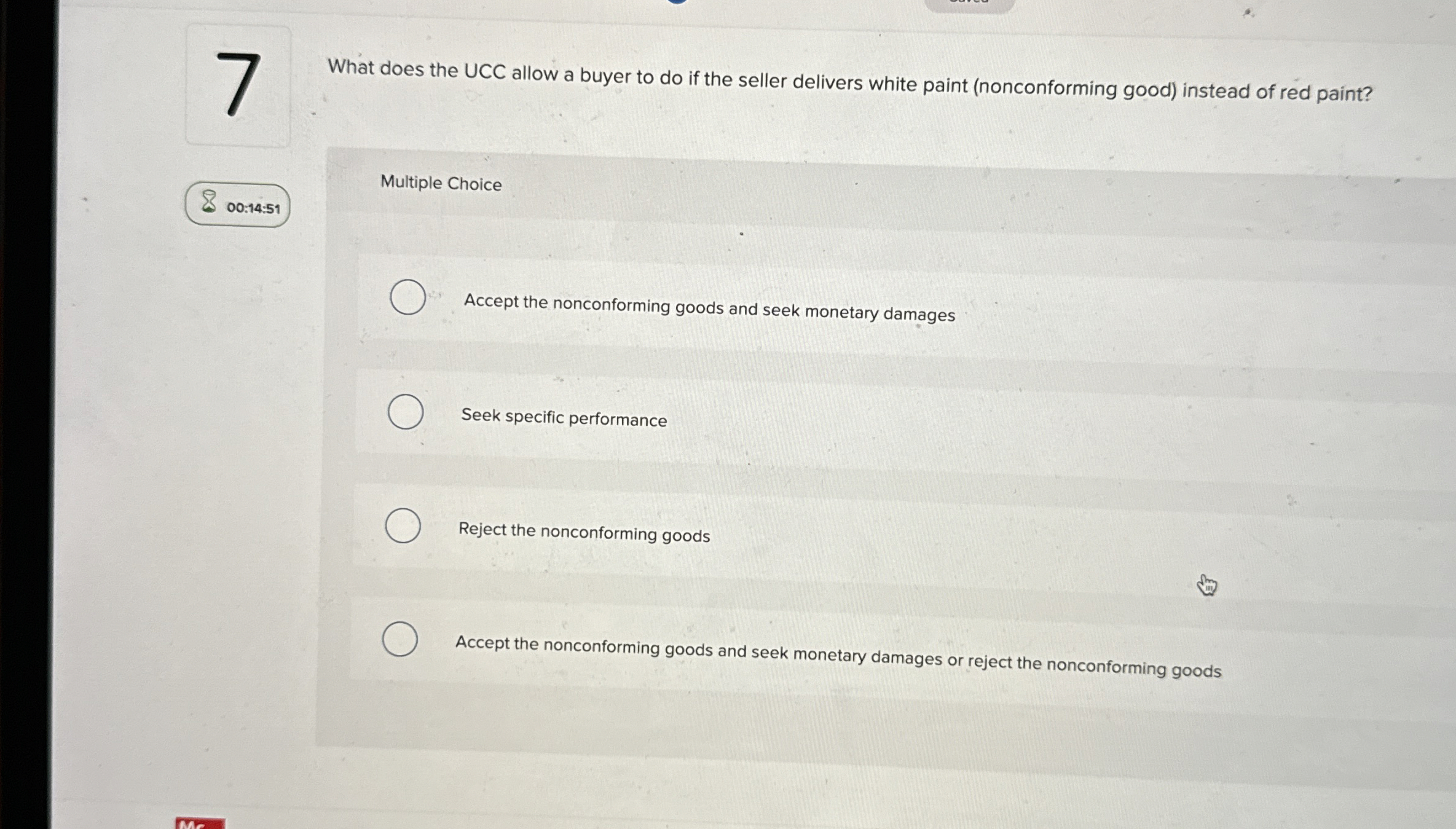 What does the UCC allow a buyer to do if the