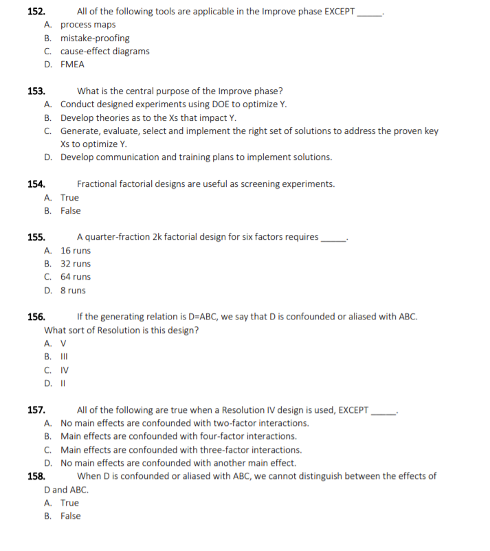 152. All of the following tools are applicable in