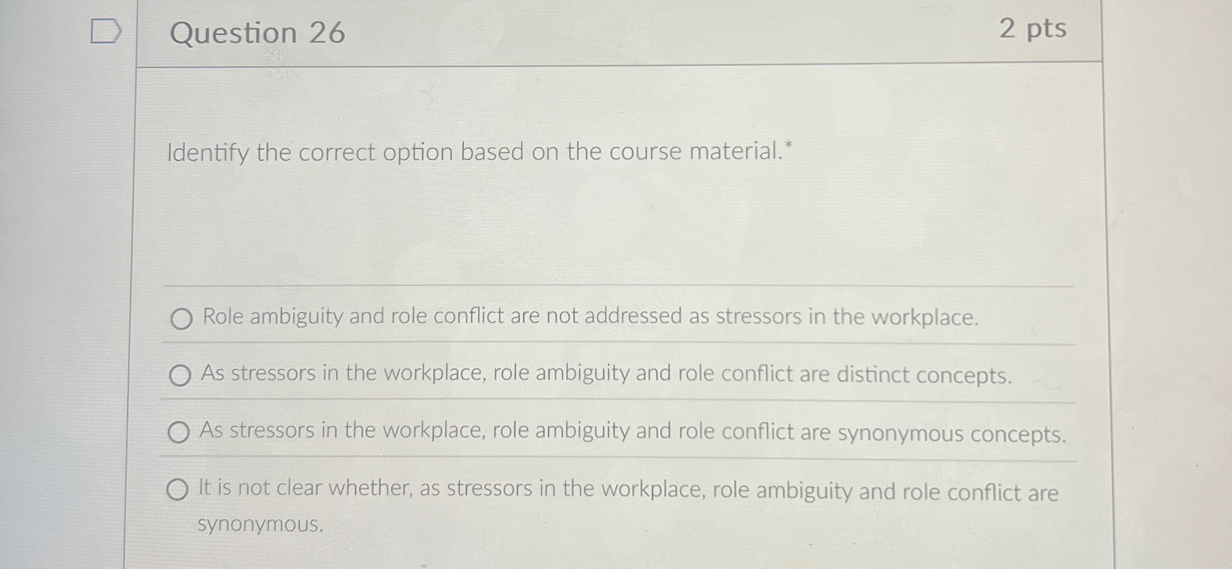 Question 2 6 2 pts Identify the correct option