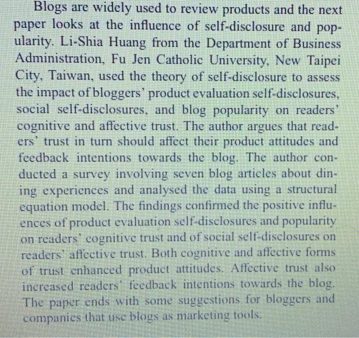 PLEASE UTILIZE THE FOLLOWING READING MATERIAL