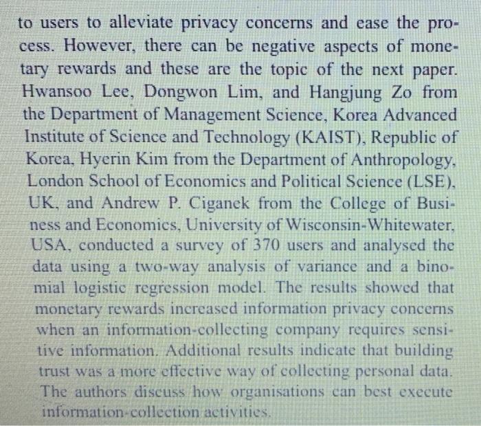 PLEASE UTILIZE THE FOLLOWING READING MATERIAL