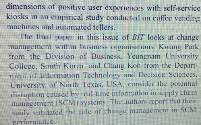 PLEASE UTILIZE THE FOLLOWING READING MATERIAL