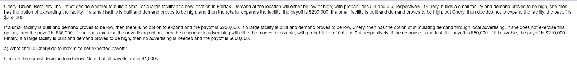 PLEASE ANSWER ALL PARTS, and choose from the