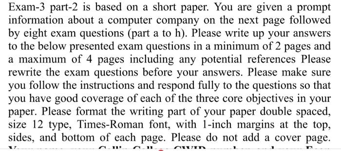 Write a couple of paragraphs answering the prompt