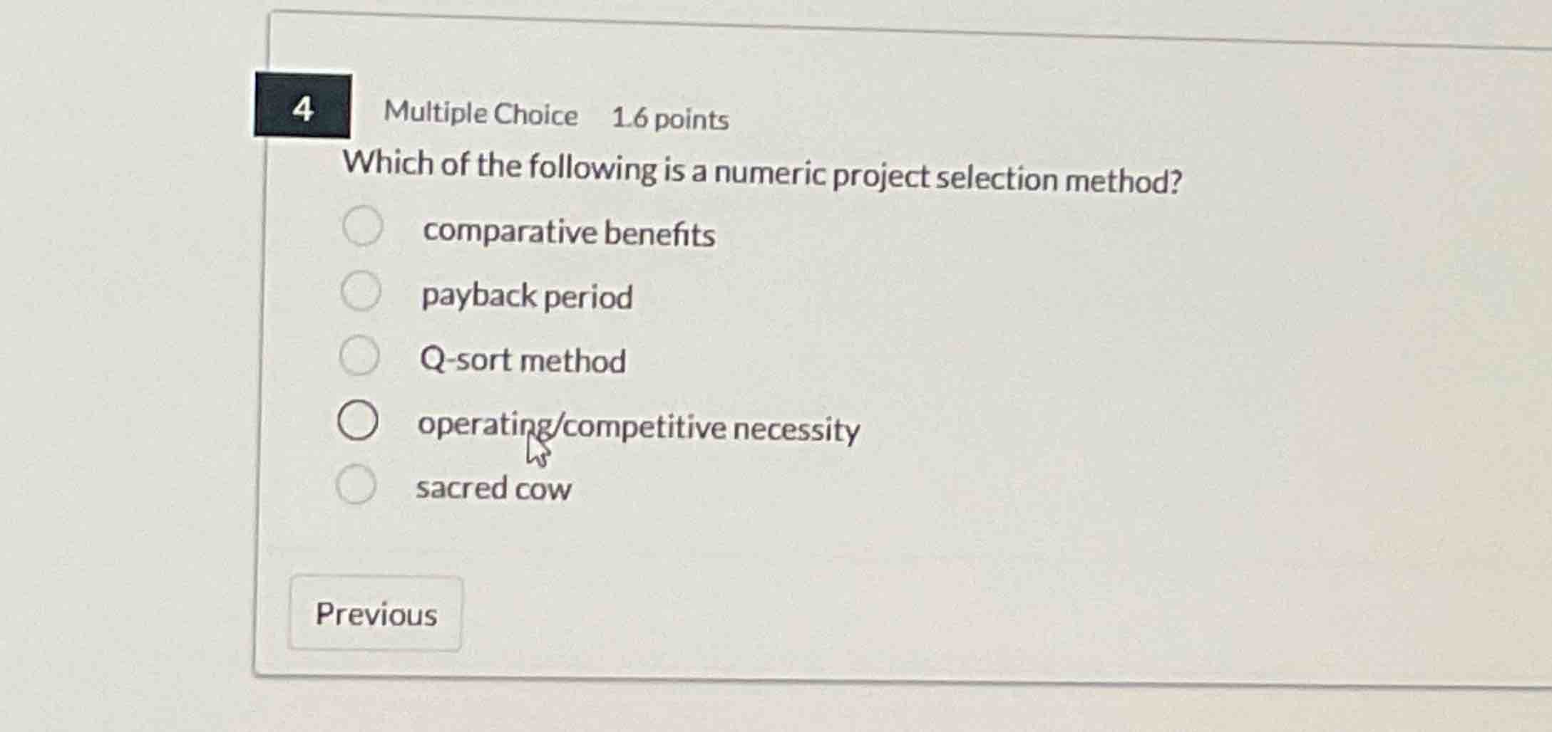Which of the following is a numeric project