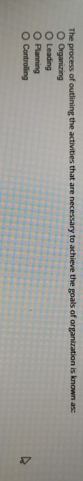 The process of outlining the activities that are