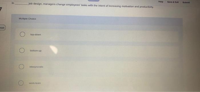 Help In Save & job design, managers change