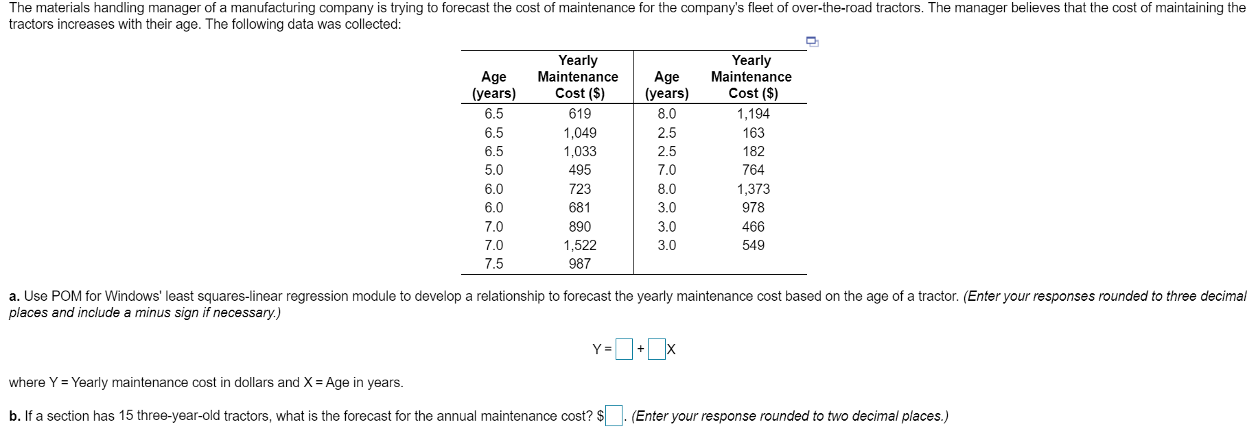 The materials handling manager of a manufacturing