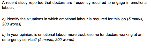 A recent study reported that doctors are