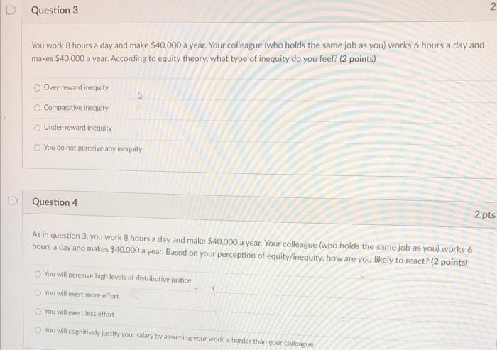 Question 3 You work 8 hours a day and make