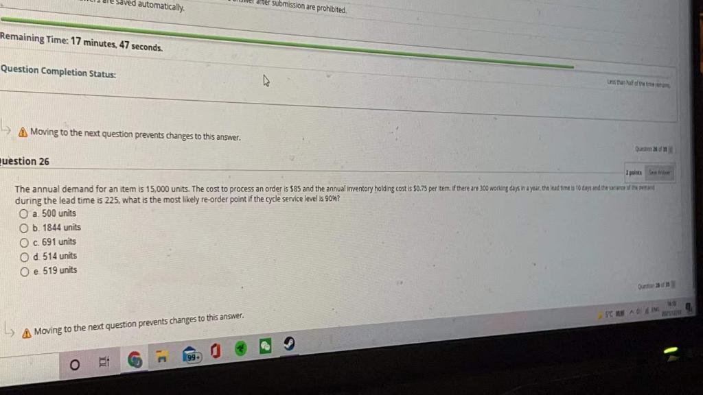 Saved automatically iter submission are