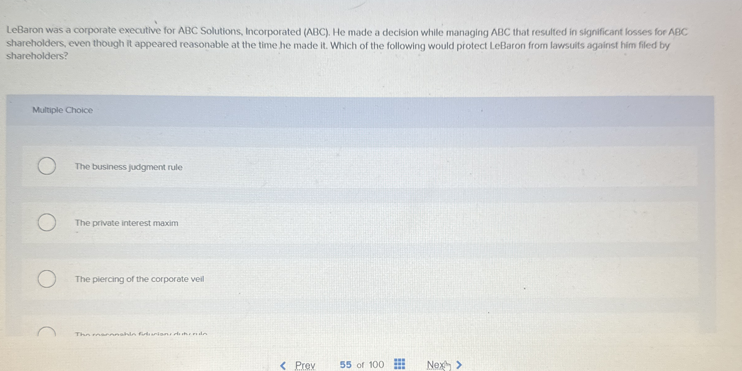 LeBaron was a corporate executive for ABC