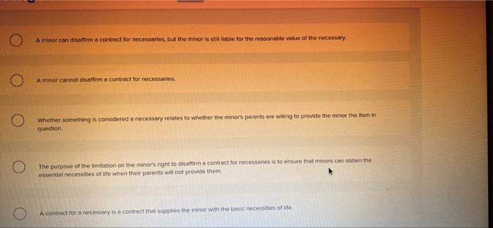 Regarding contracts for necessaries entered into