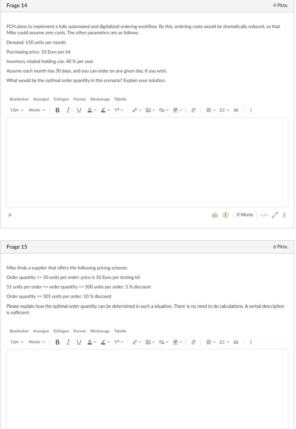 Frage 14 4 Pkte. FCH plans to implement a fully