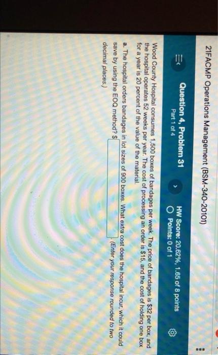 21FACMP Operations Management (BSM-340-20101) ...