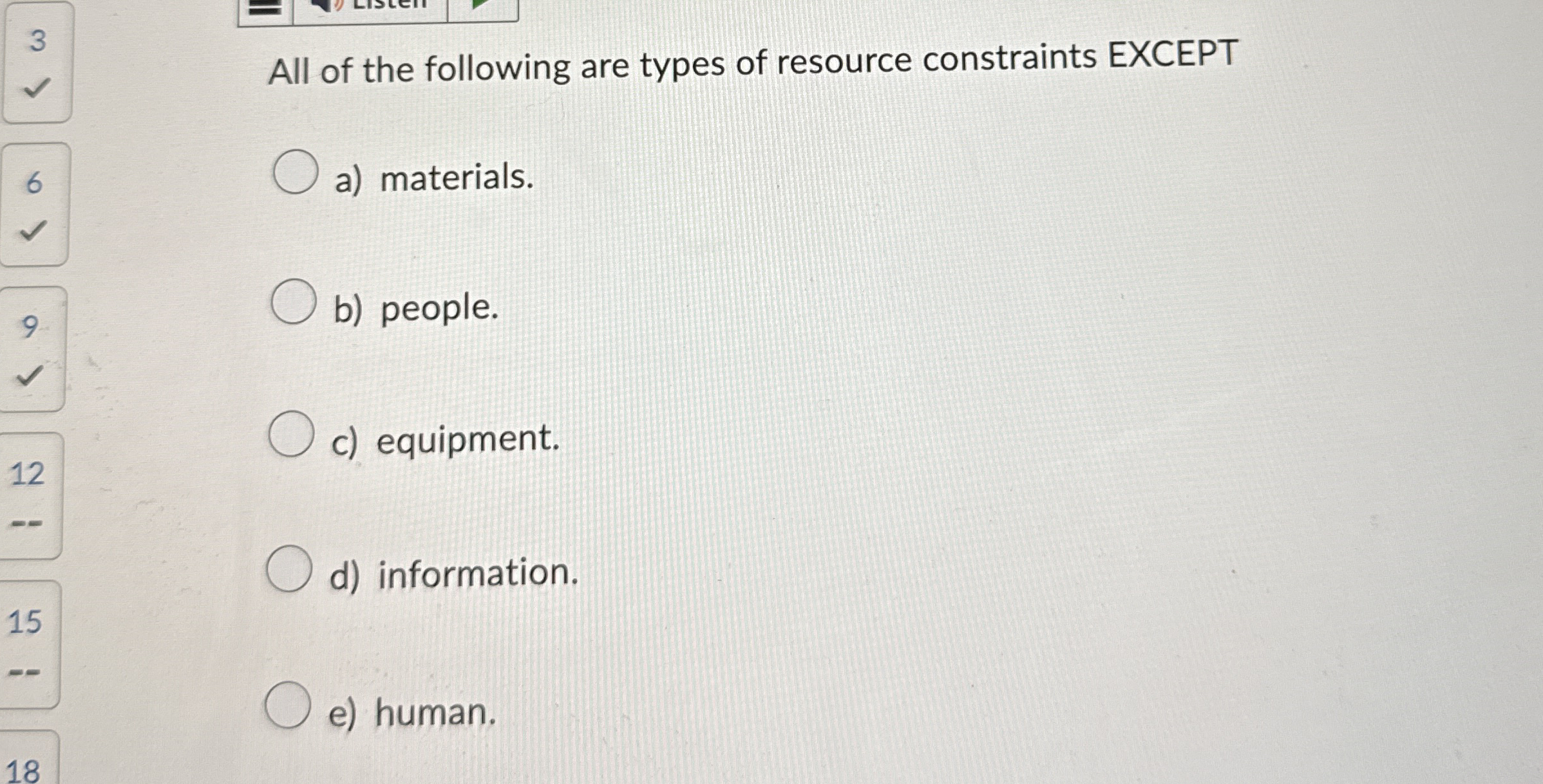 3 All of the following are types of resource