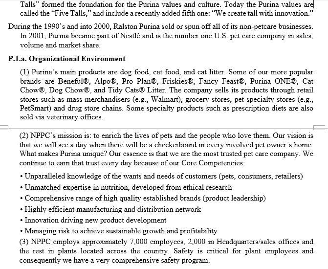 you will be given a Organization Profile in which