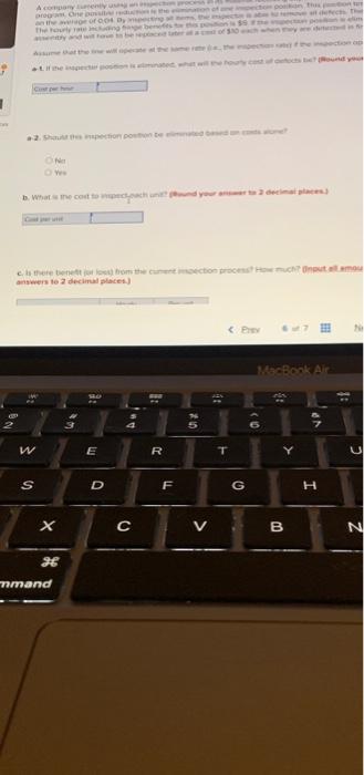 A company currently using an inspection process