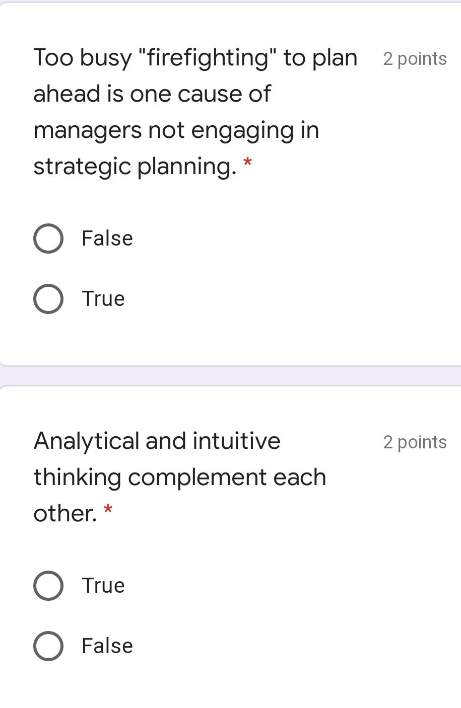 Too busy "firefighting" to plan 2 points ahead is