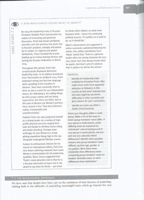 A MAN WHO ALWAYS KNOWS WHAT HE WANTS CASE STUDY