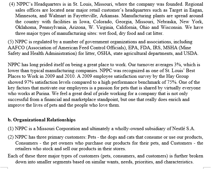 you will be given a Organization Profile in which