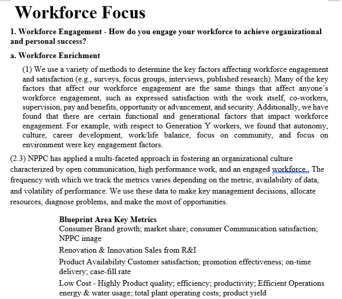 you will be given a Organization Profile in which