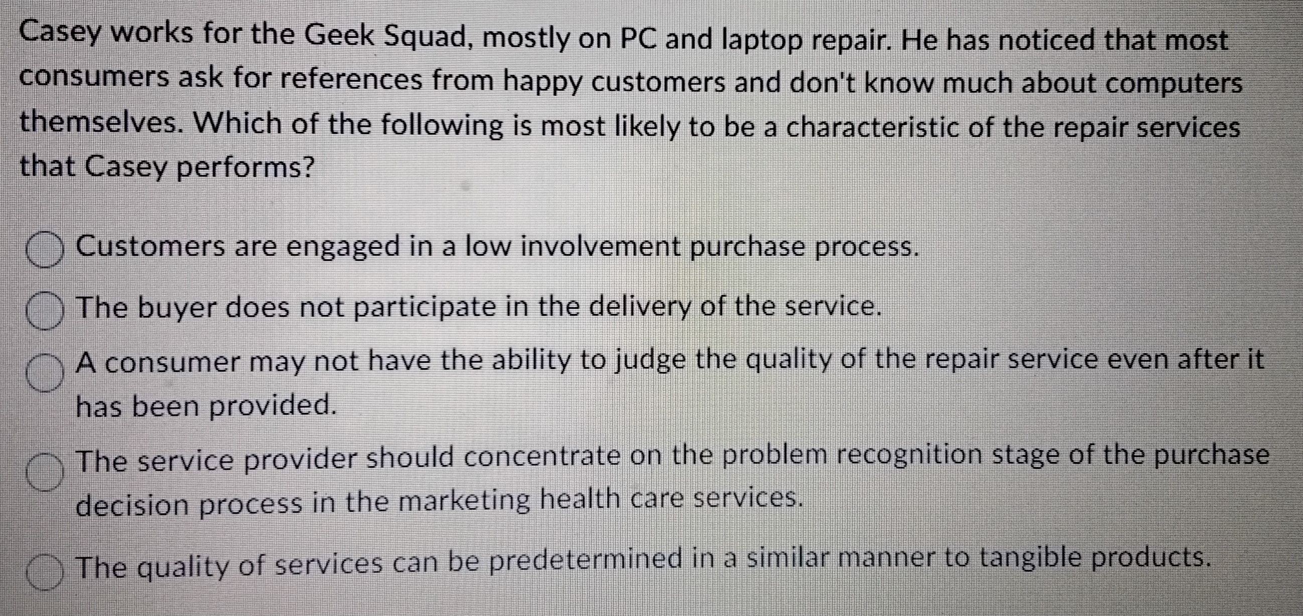 Casey works for the Geek Squad, mostly on PC and