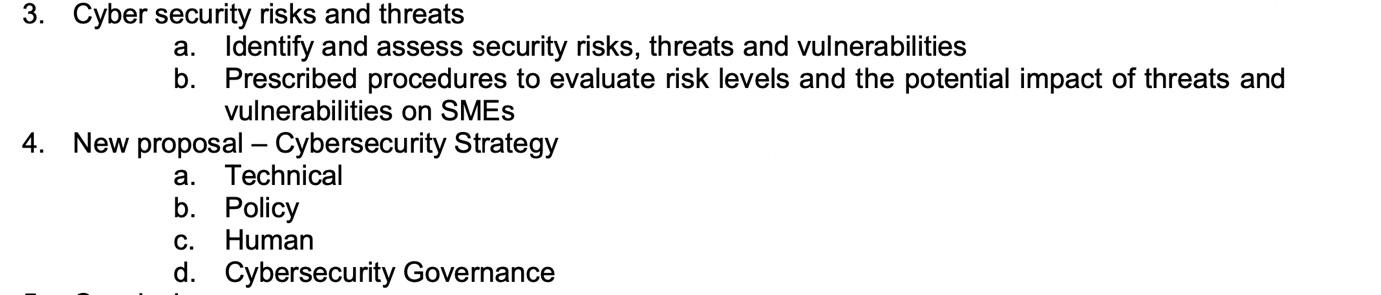 3. Cyber security risks and threats a. Identify