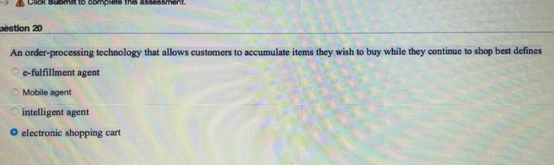 Question 18 The e-hub involves multiple partners