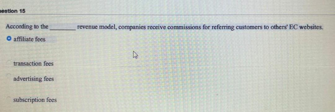 Question 18 The e-hub involves multiple partners