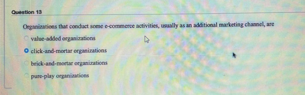 Question 18 The e-hub involves multiple partners