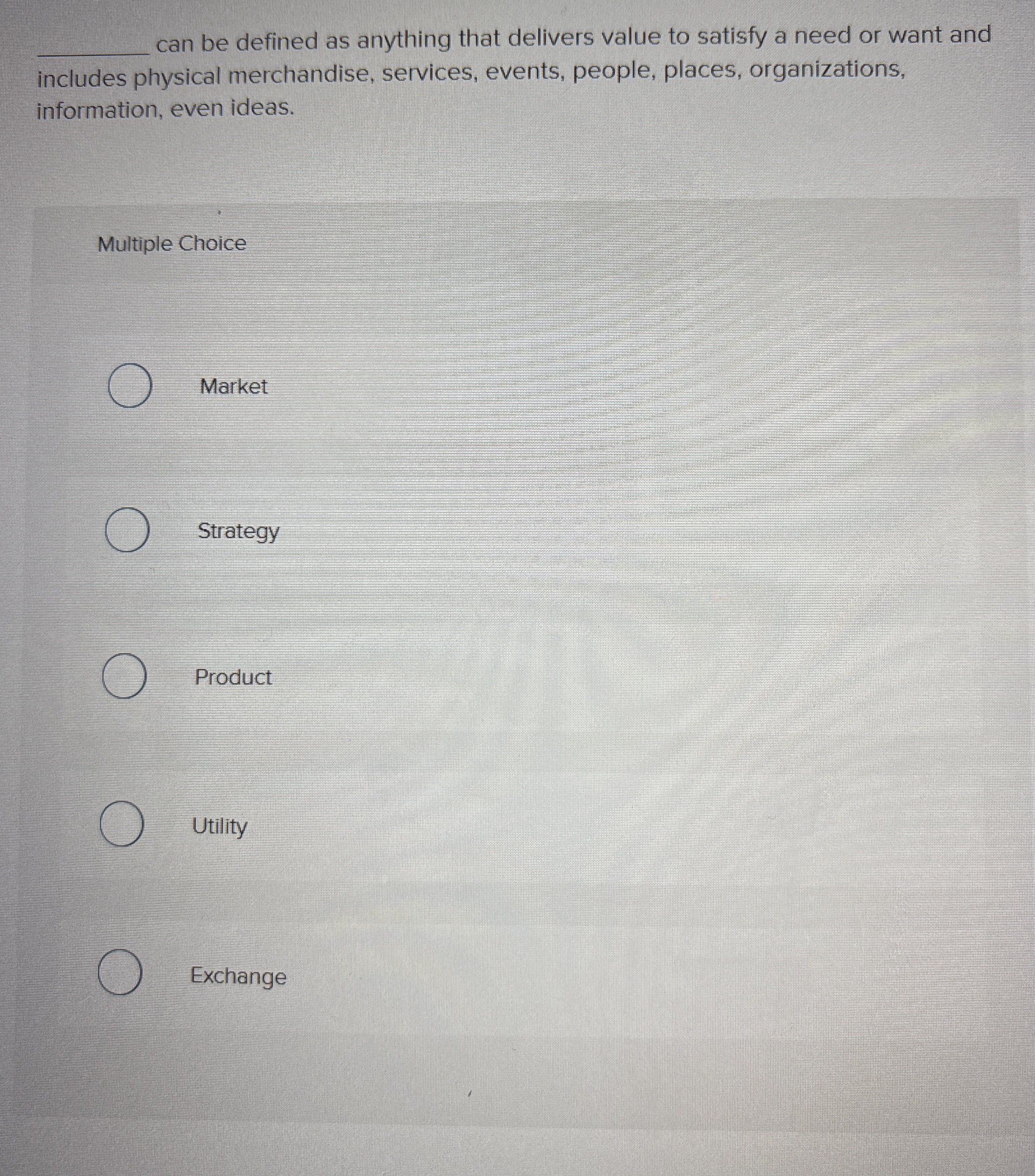 q , can be defined as anything that delivers